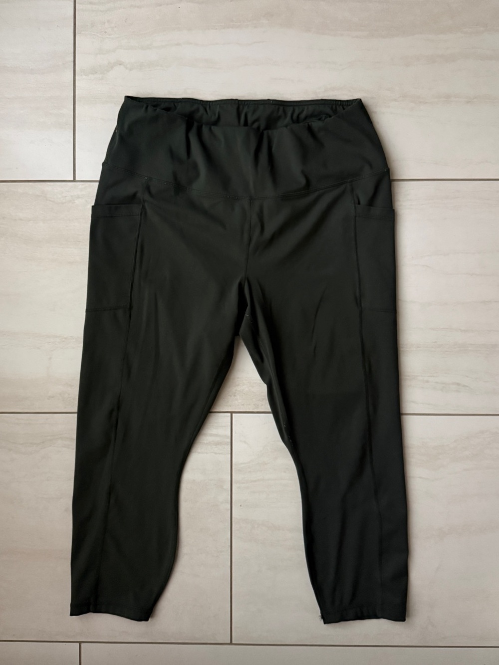 High-Waist Active Leggings with Side Pockets, Ankle length
